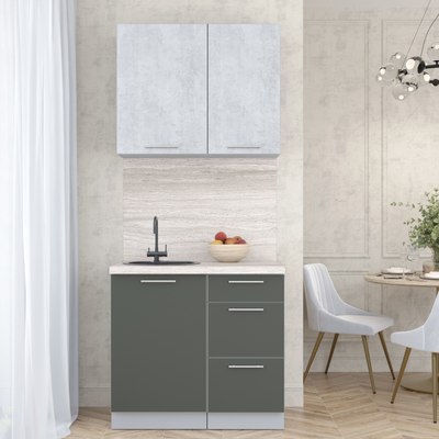 Кухонный гарнитур Интерлиния Мила Пластик 0.9 А