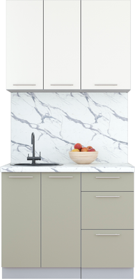 Кухонный гарнитур Интерлиния Мила Пластик 1.0 А - фото