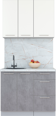 Кухонный гарнитур Интерлиния Мила Пластик 1.0 А - фото