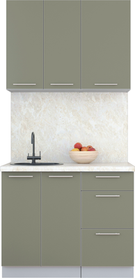 Кухонный гарнитур Интерлиния Мила Пластик 1.0 А - фото