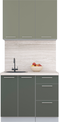 Кухонный гарнитур Интерлиния Мила Пластик 1.0 А - фото