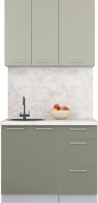 Кухонный гарнитур Интерлиния Мила Пластик 1.0 А - фото