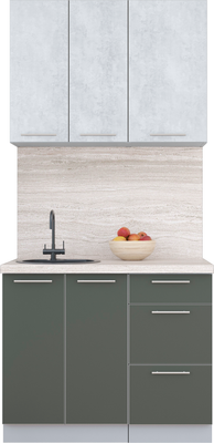 Кухонный гарнитур Интерлиния Мила Пластик 1.0 А - фото