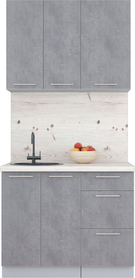 Кухонный гарнитур Интерлиния Мила Пластик 1.0 А - фото
