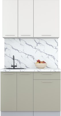 Кухонный гарнитур Интерлиния Мила Пластик 1.1 А - фото