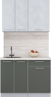 Кухонный гарнитур Интерлиния Мила Пластик 1.1 А - фото