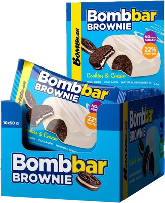 Набор протеинового печенья Bombbar Брауни печенье-крем - фото