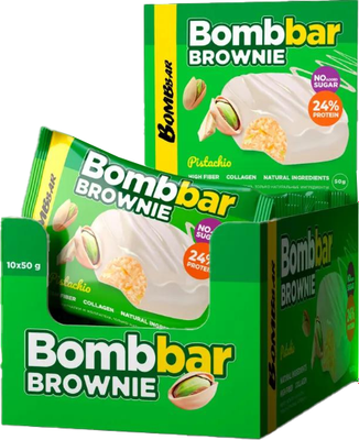 Набор протеинового печенья Bombbar Брауни с фисташкой - фото