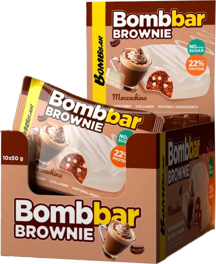 Набор протеинового печенья Bombbar Брауни моккачино - фото