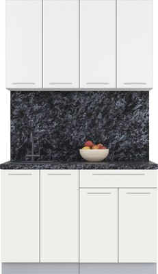 Кухонный гарнитур Интерлиния Мила Пластик 1.2 А - фото