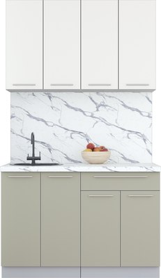 Кухонный гарнитур Интерлиния Мила Пластик 1.2 А - фото