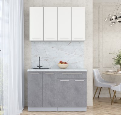 Кухонный гарнитур Интерлиния Мила Пластик 1.2 А