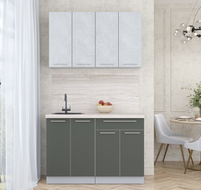 Кухонный гарнитур Интерлиния Мила Пластик 1.2 А