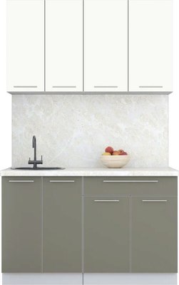 Кухонный гарнитур Интерлиния Мила Пластик 1.3 А - фото
