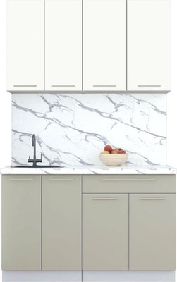 Кухонный гарнитур Интерлиния Мила Пластик 1.3 А - фото