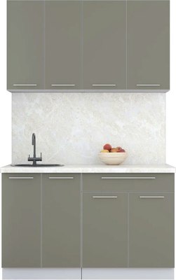 Кухонный гарнитур Интерлиния Мила Пластик 1.3 А - фото