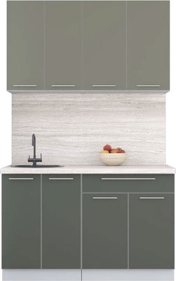 Кухонный гарнитур Интерлиния Мила Пластик 1.3 А - фото