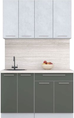Кухонный гарнитур Интерлиния Мила Пластик 1.3 А - фото