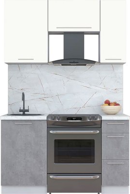 Кухонный гарнитур Интерлиния Мила Пластик 1.4 А - фото