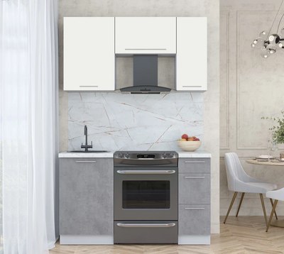 Кухонный гарнитур Интерлиния Мила Пластик 1.4 А