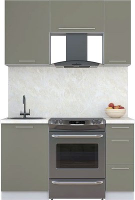 Кухонный гарнитур Интерлиния Мила Пластик 1.4 А - фото