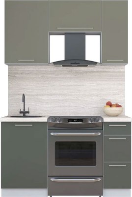 Кухонный гарнитур Интерлиния Мила Пластик 1.4 А - фото