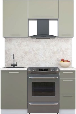 Кухонный гарнитур Интерлиния Мила Пластик 1.4 А - фото