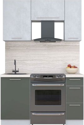 Кухонный гарнитур Интерлиния Мила Пластик 1.4 А - фото