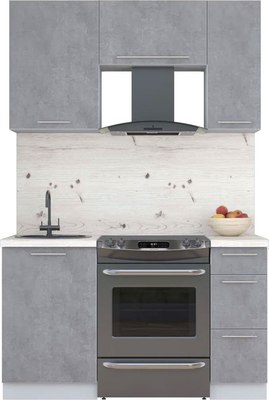 Кухонный гарнитур Интерлиния Мила Пластик 1.4 А - фото