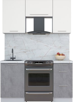 Кухонный гарнитур Интерлиния Мила Пластик 1.5 А - фото