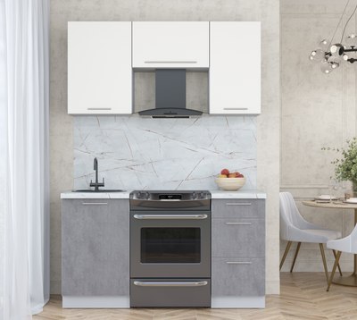 Кухонный гарнитур Интерлиния Мила Пластик 1.5 А