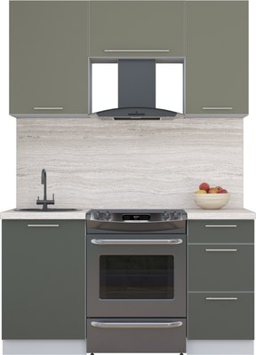 Кухонный гарнитур Интерлиния Мила Пластик 1.5 А - фото