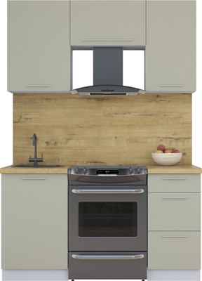 Кухонный гарнитур Интерлиния Мила Пластик 1.5 А - фото