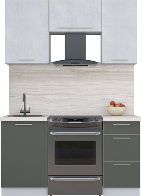 Кухонный гарнитур Интерлиния Мила Пластик 1.5 А - фото