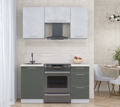 Кухонный гарнитур Интерлиния Мила Пластик 1.5 А