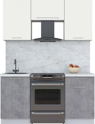 Кухонный гарнитур Интерлиния Мила Пластик 1.6 А - фото