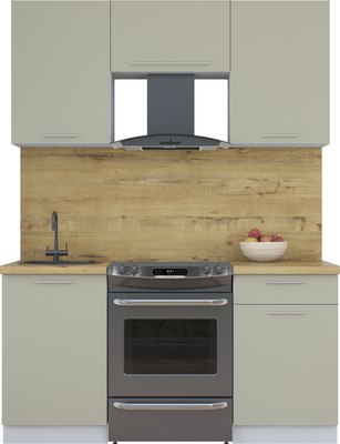 Кухонный гарнитур Интерлиния Мила Пластик 1.6 А - фото