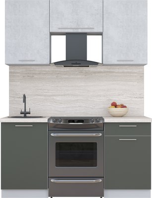 Кухонный гарнитур Интерлиния Мила Пластик 1.6 А - фото