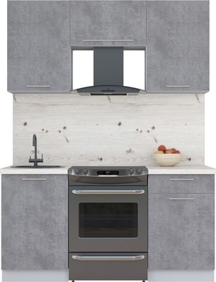 Кухонный гарнитур Интерлиния Мила Пластик 1.6 А - фото