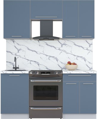 Кухонный гарнитур Интерлиния Мила Пластик 1.7 А - фото