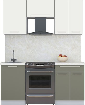 Кухонный гарнитур Интерлиния Мила Пластик 1.7 А - фото