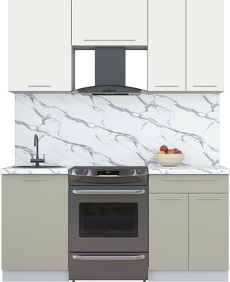 Кухонный гарнитур Интерлиния Мила Пластик 1.7 А - фото