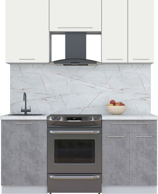 Кухонный гарнитур Интерлиния Мила Пластик 1.7 А - фото