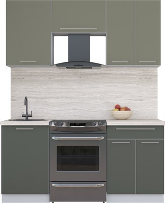 Кухонный гарнитур Интерлиния Мила Пластик 1.7 А - фото