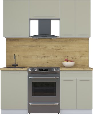 Кухонный гарнитур Интерлиния Мила Пластик 1.7 А - фото