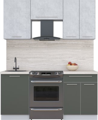 Кухонный гарнитур Интерлиния Мила Пластик 1.7 А - фото