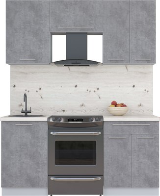 Кухонный гарнитур Интерлиния Мила Пластик 1.7 А - фото