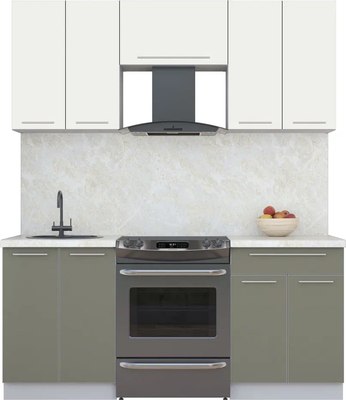 Кухонный гарнитур Интерлиния Мила Пластик 1.8 А - фото