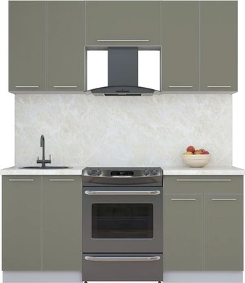 Кухонный гарнитур Интерлиния Мила Пластик 1.8 А - фото