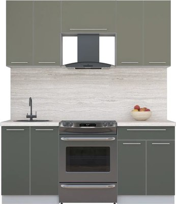 Кухонный гарнитур Интерлиния Мила Пластик 1.8 А - фото